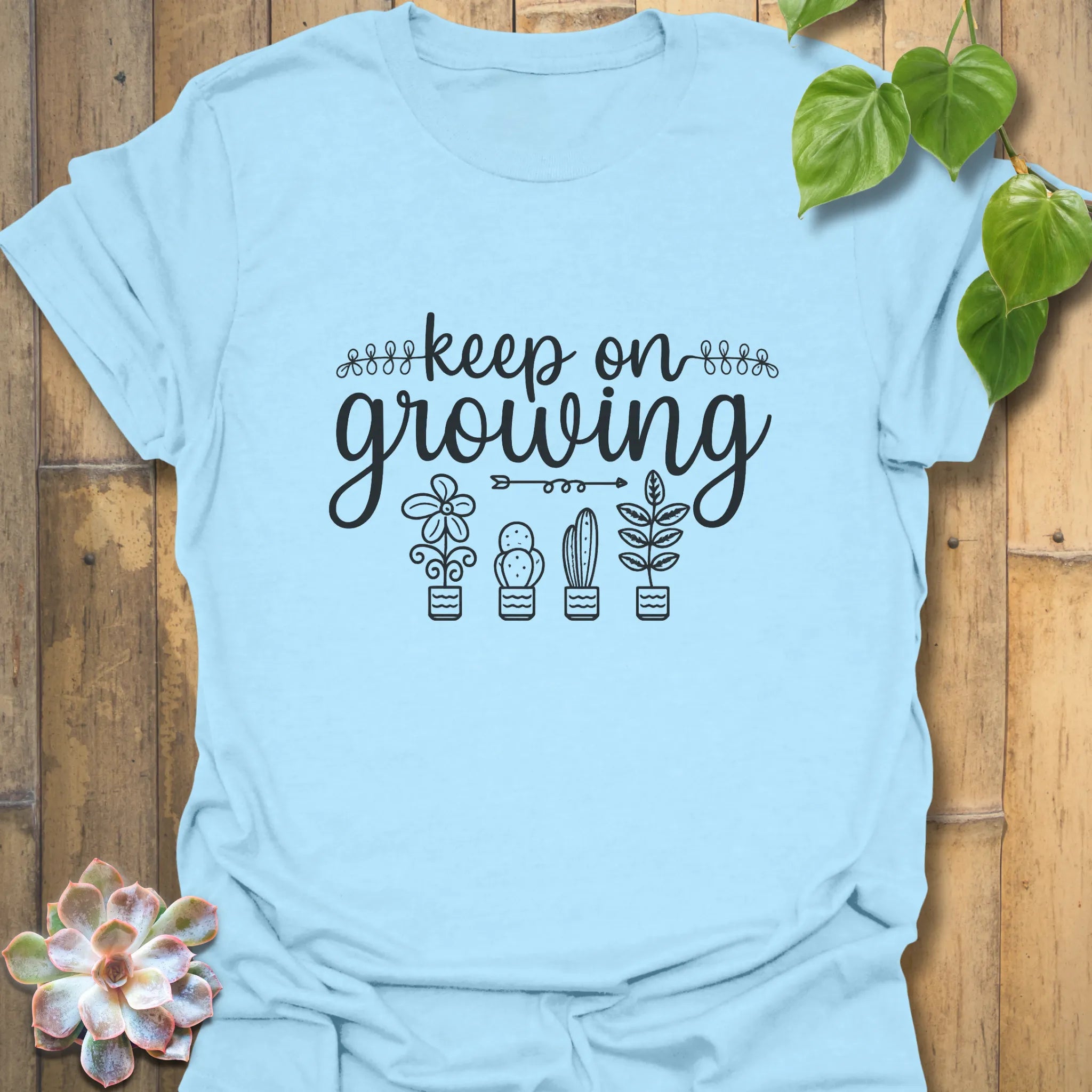 Light Blue t-shirt with &