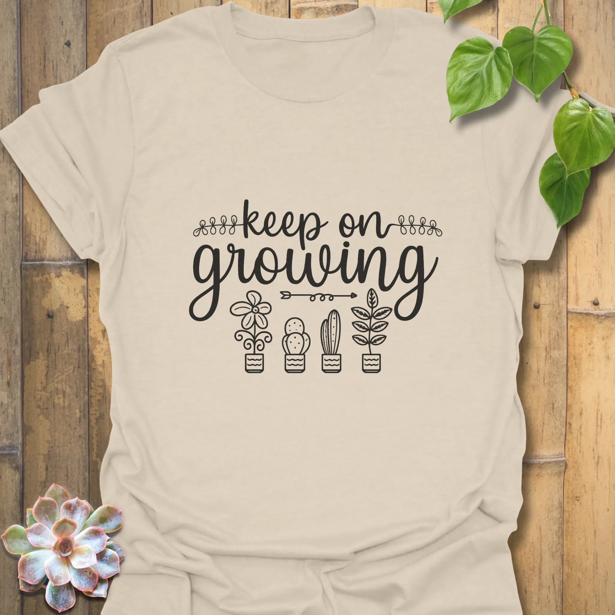 Natural t-shirt with &