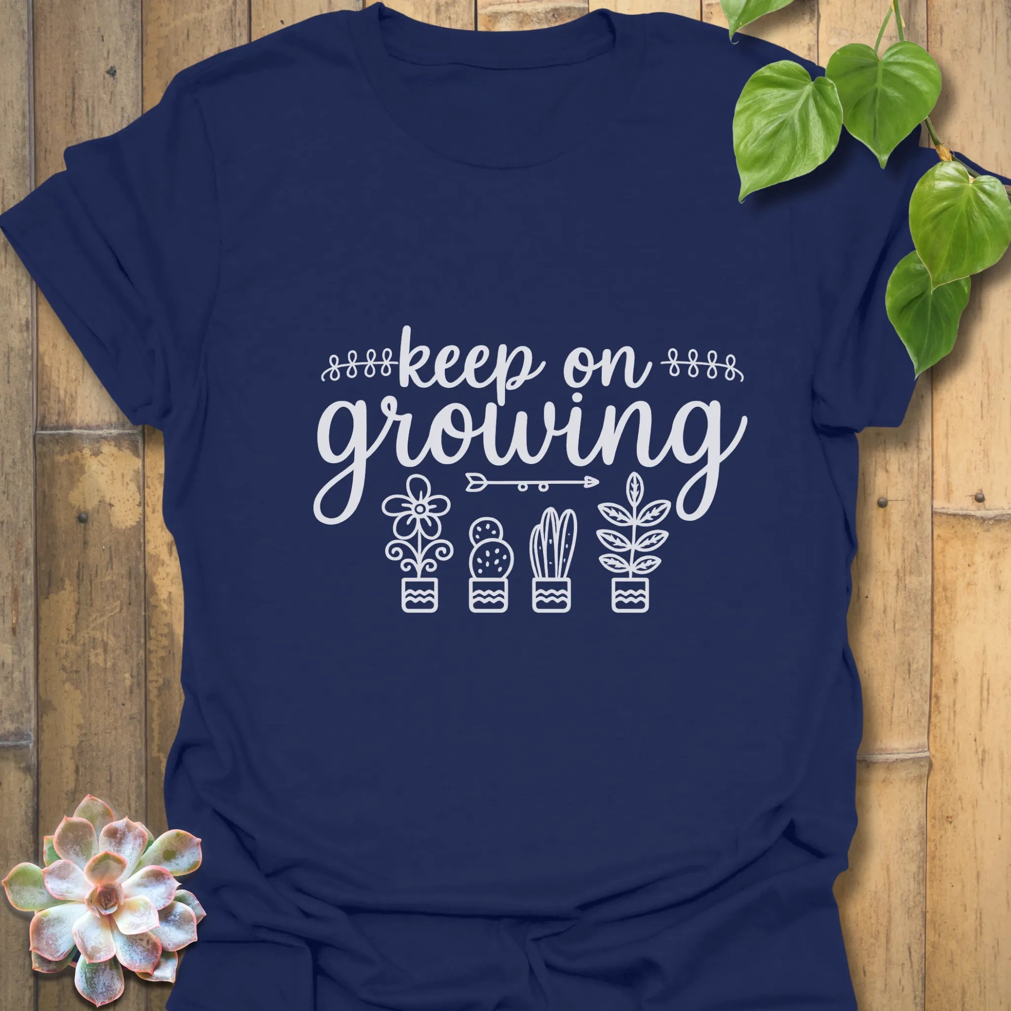 Navy t-shirt with &