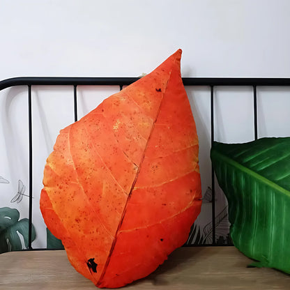 Tropical leaf cushion