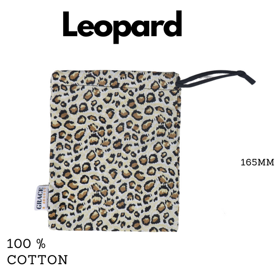 Drawstring Storage Bag -Perfect for everyday use -  Leopard