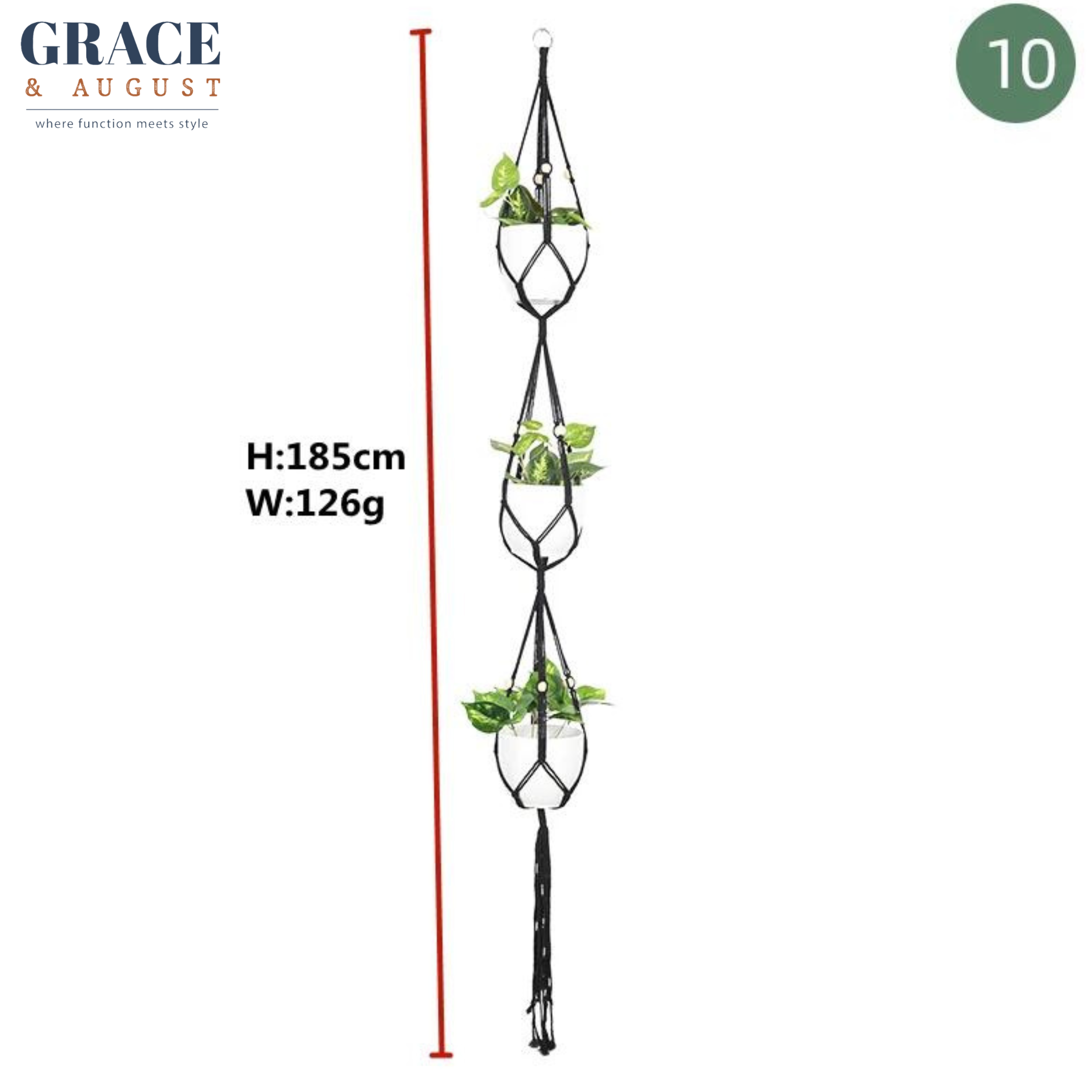 3 tier macrame hanger