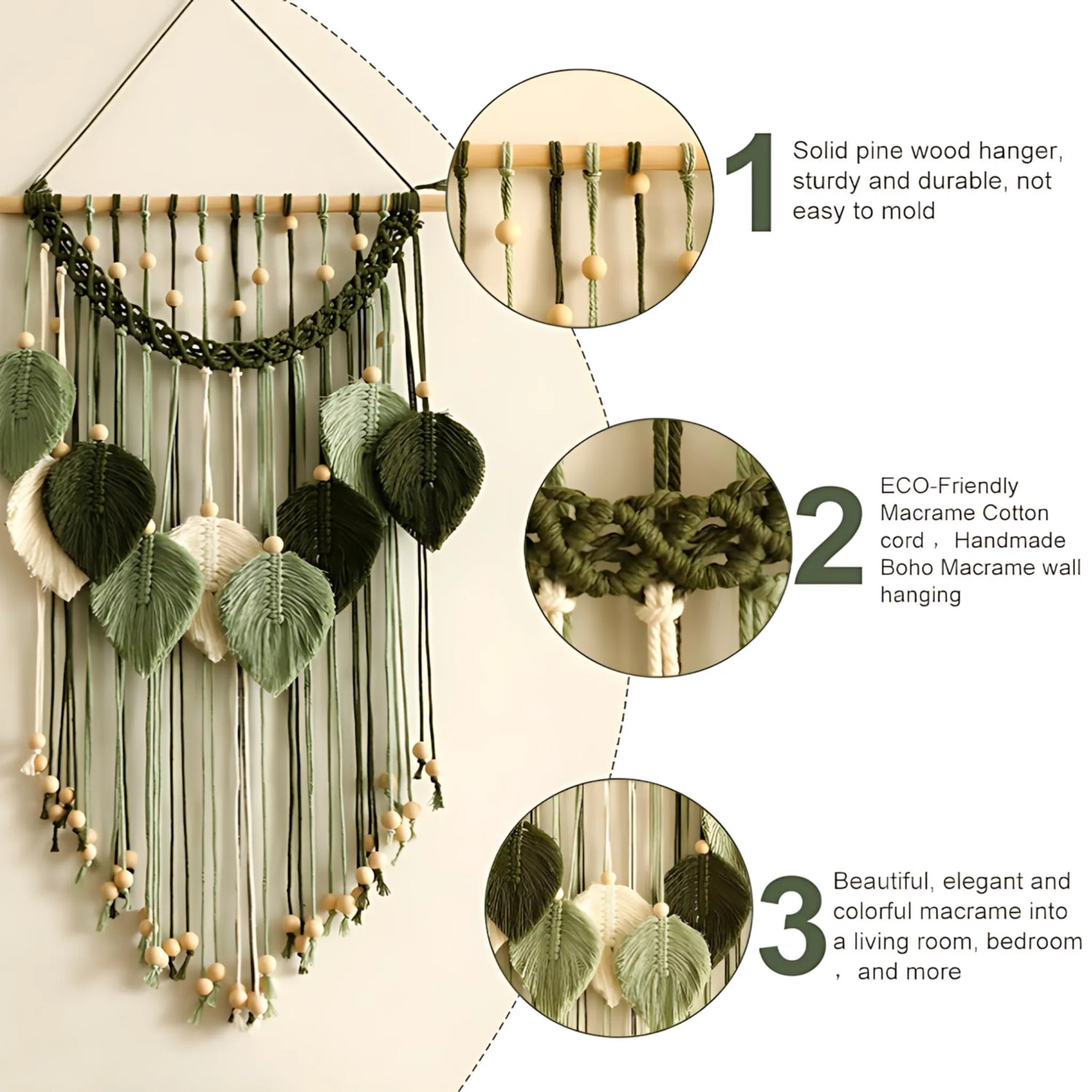 Macrame Leaf Tapestry