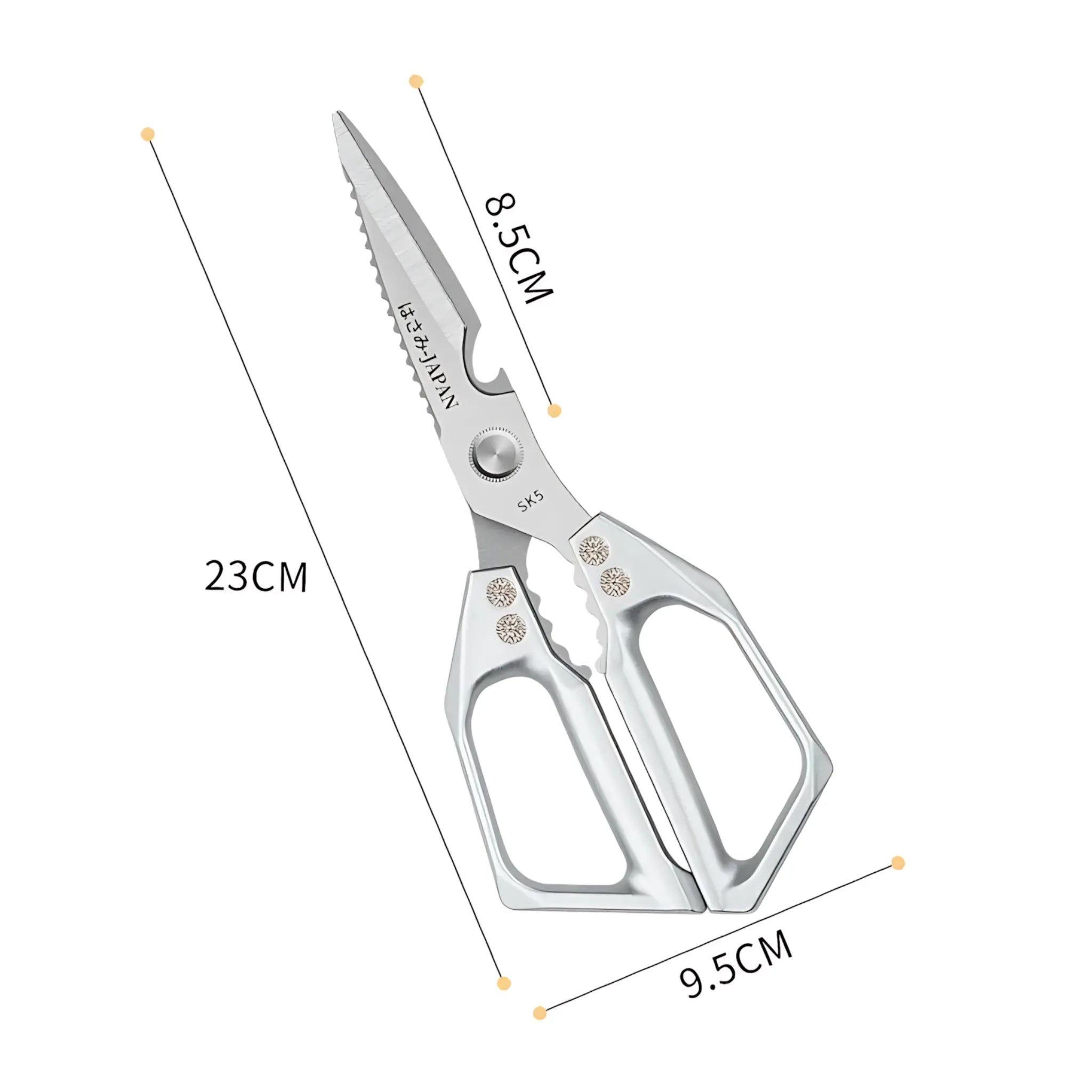 Stainless steel kitchen scissors