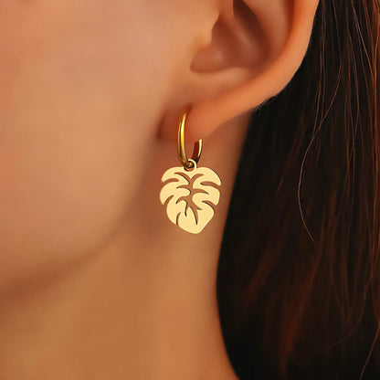 Tropical Leaf Earrings