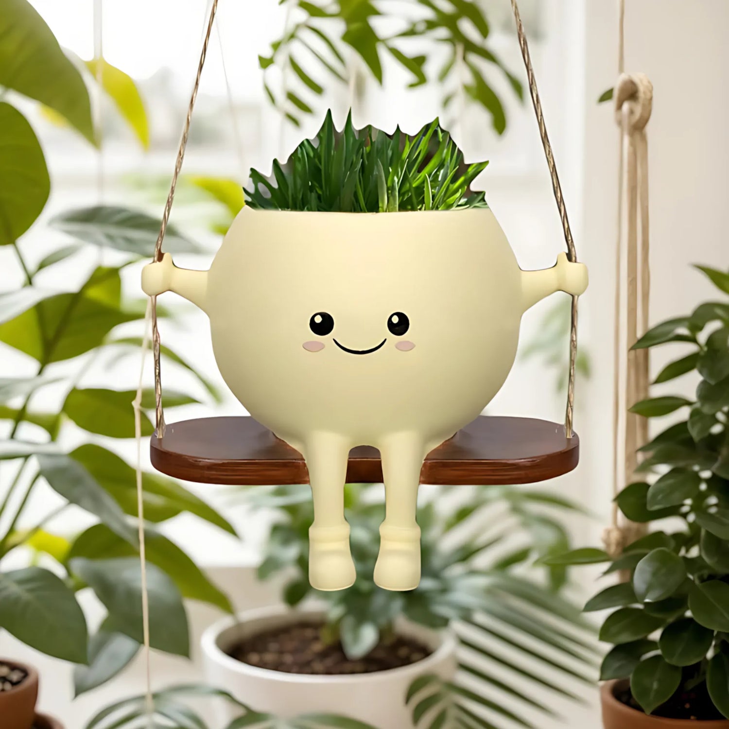 Creative resin head planter