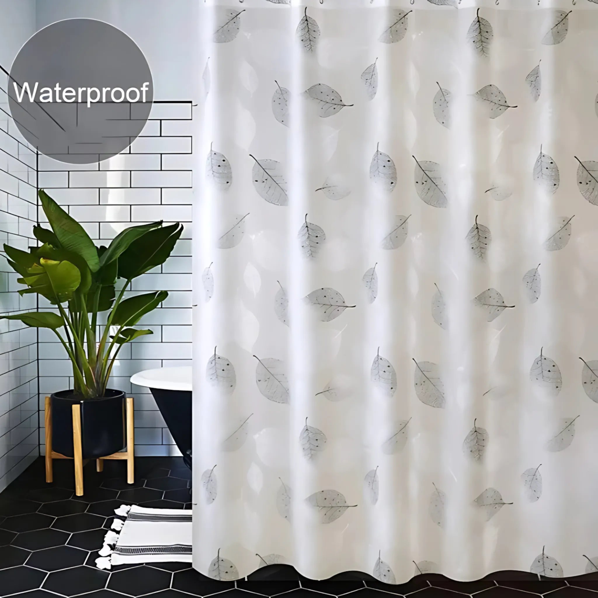 Waterproof shower curtain