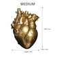 gold anatomical heart vase