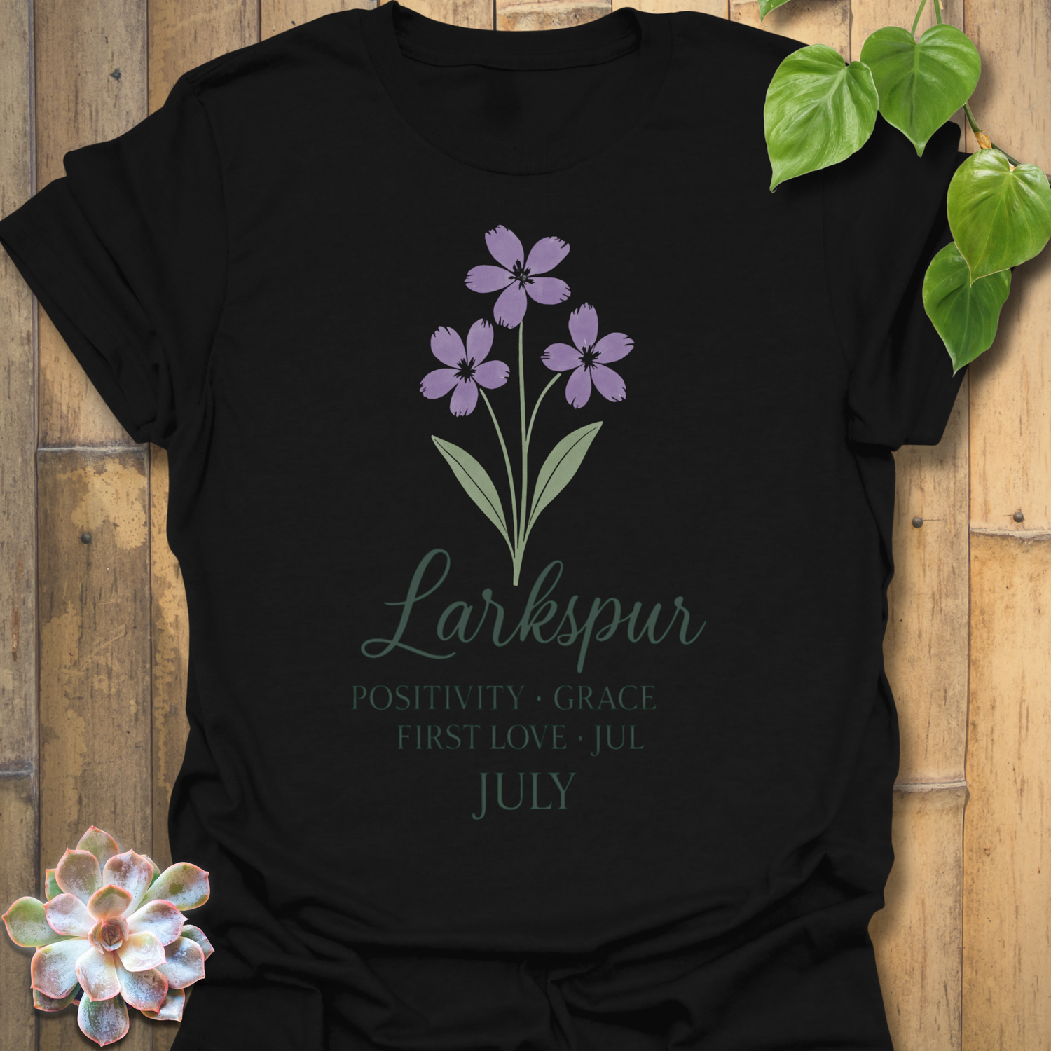 July Larkspur T-shirt