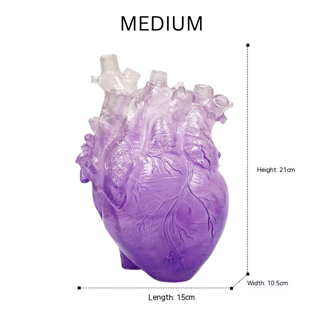 small purple heart vase