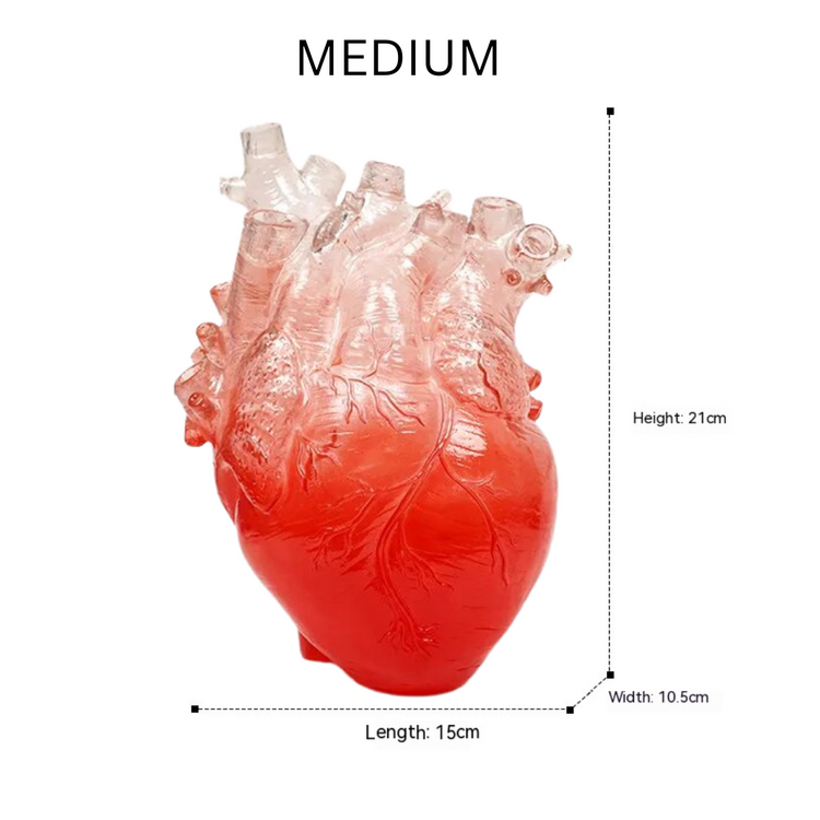 stylish heart shaped vase