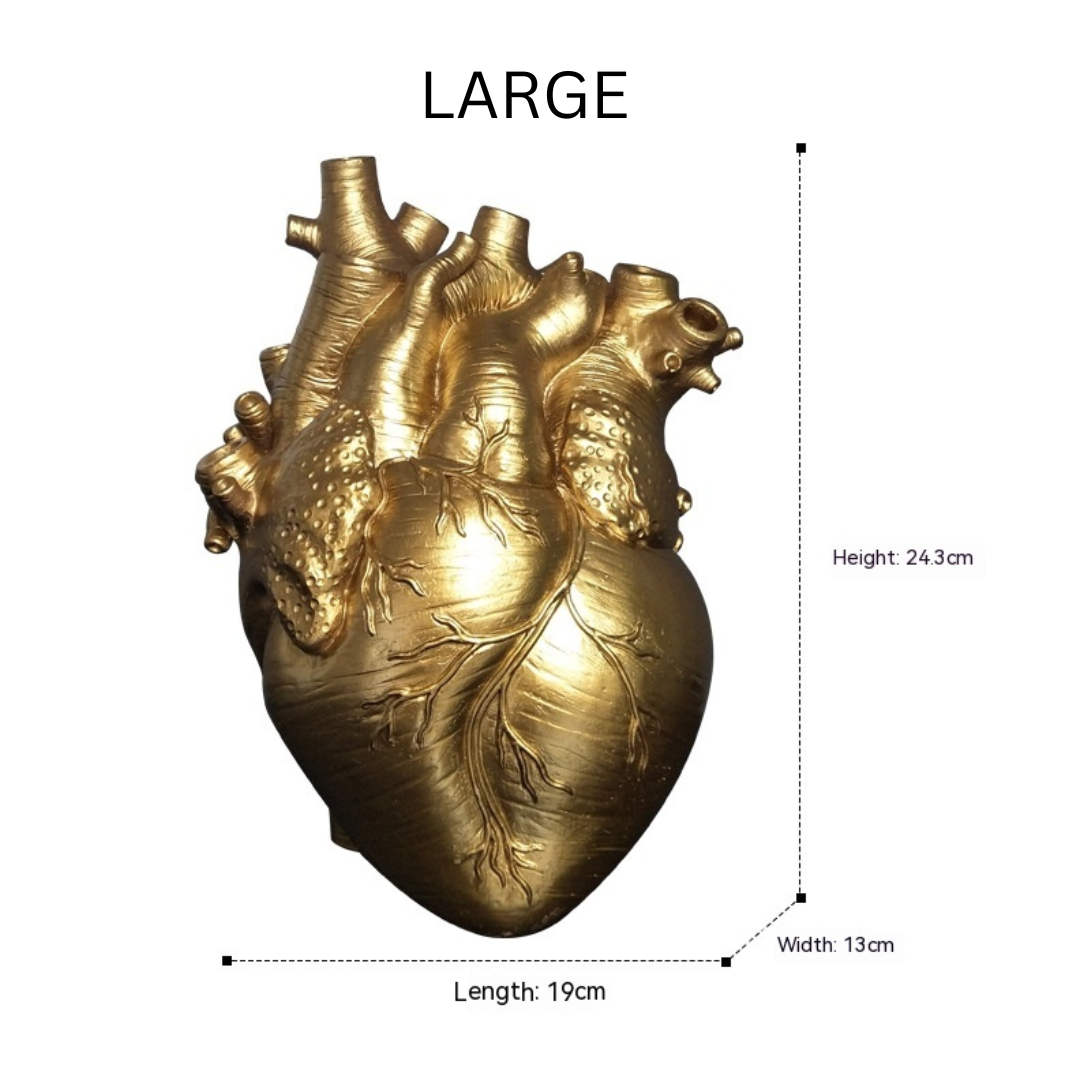 large heart vase