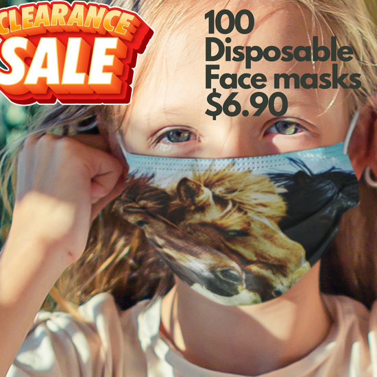 horse print face mask child