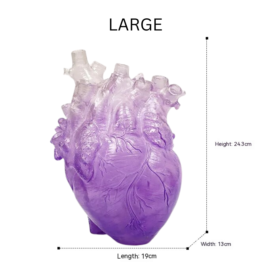 heart vase with vessels