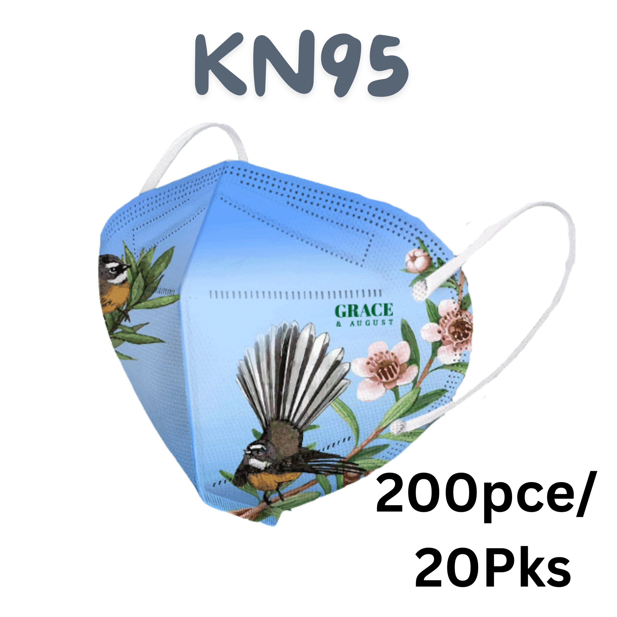 KN95 Disposable Protective Face Masks – Fantail Design (10-Pack)