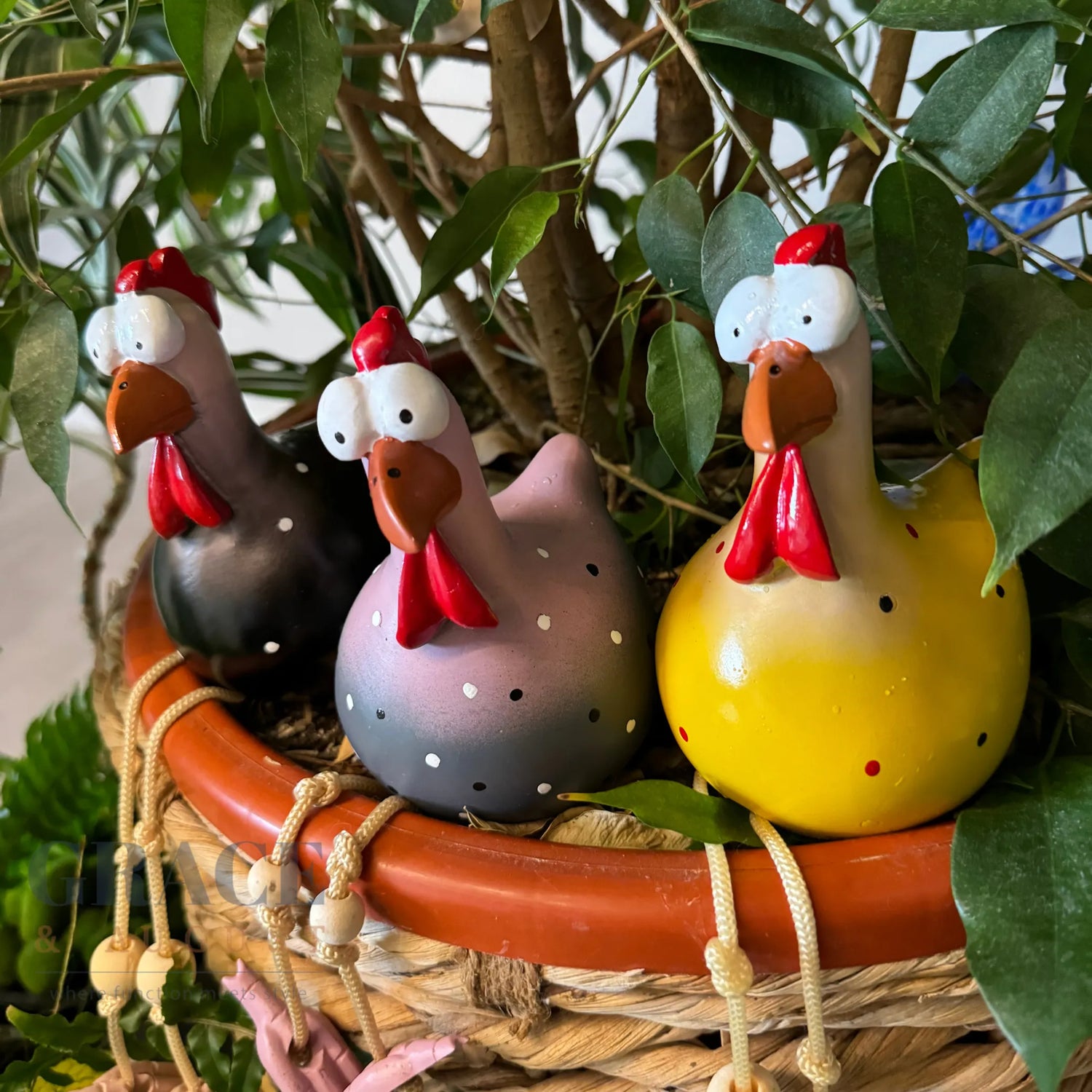 Outdoor chicken figurine
