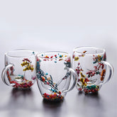 Double wall glass cup