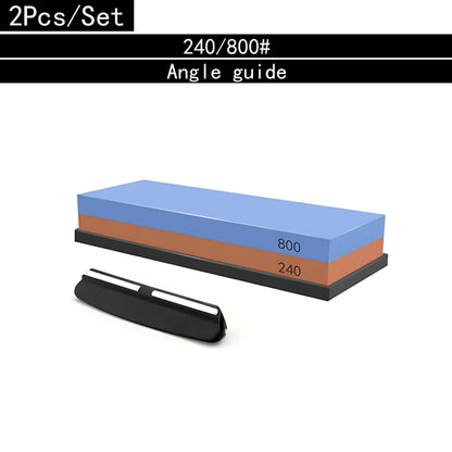 3-in-1 Knife Sharpening Stone - Dual Grit Whetstone Set 240 800 set / Whetstone Sharpening Stones