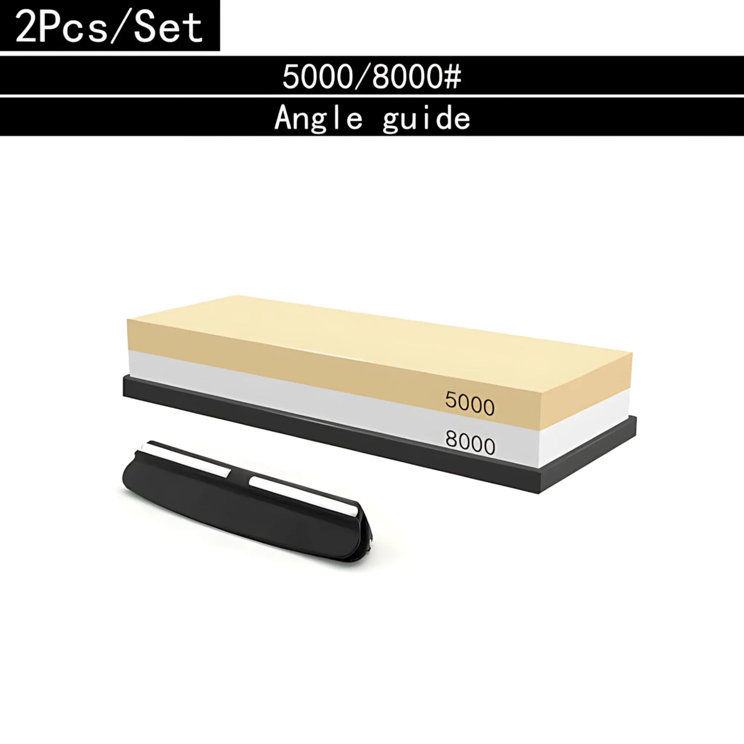 3-in-1 Knife Sharpening Stone - Dual Grit Whetstone Set 5000 8000 set / Whetstone Sharpening Stones