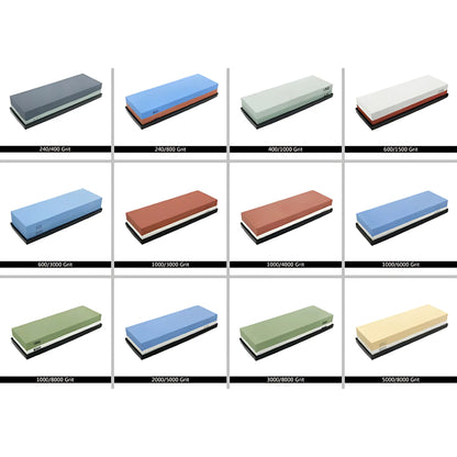 3-in-1 Knife Sharpening Stone - Dual Grit Whetstone Set Sharpening Stones