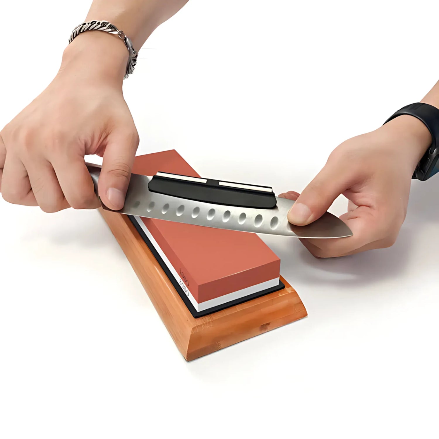 3-in-1 Knife Sharpening Stone - Dual Grit Whetstone Set Sharpening Stones