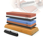 3-in-1 Knife Sharpening Stone - Dual Grit Whetstone Set Sharpening Stones