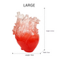 Large anatomical heart vase