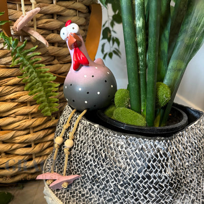 Whimsical chicken decor