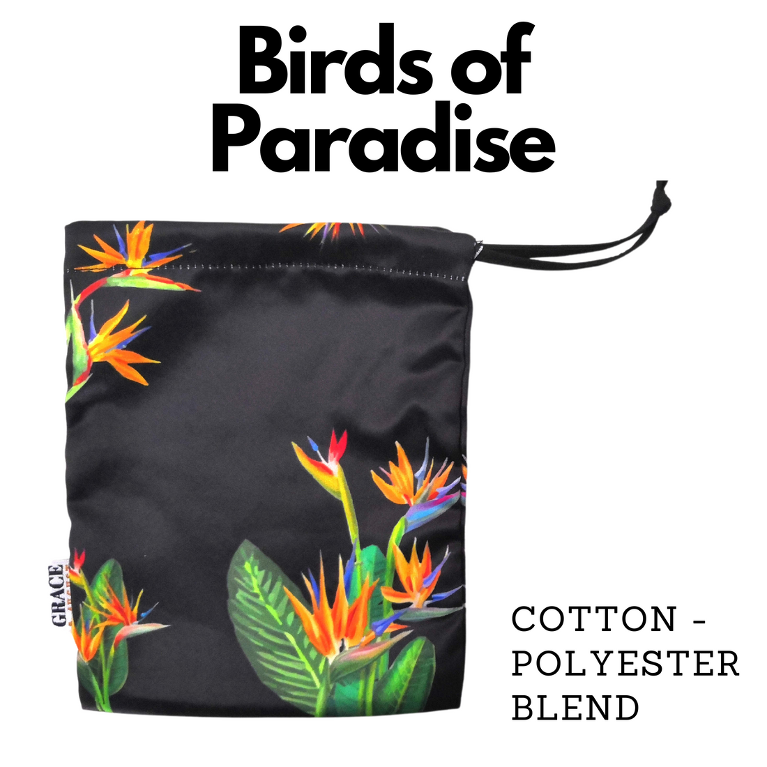 kiwianna birds of paradise drawstring bag