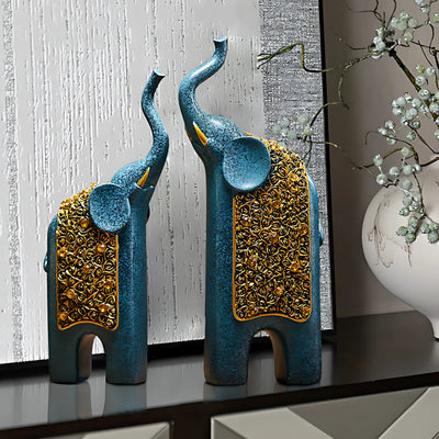 Resin elephant figurines
