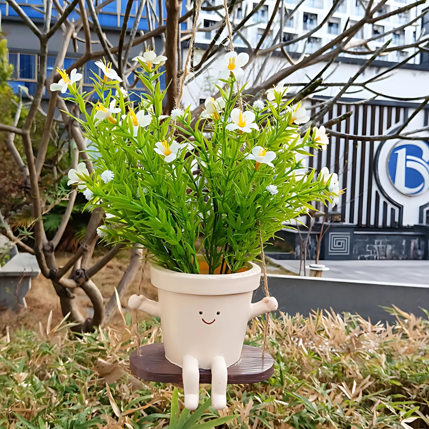 Swing chair planter