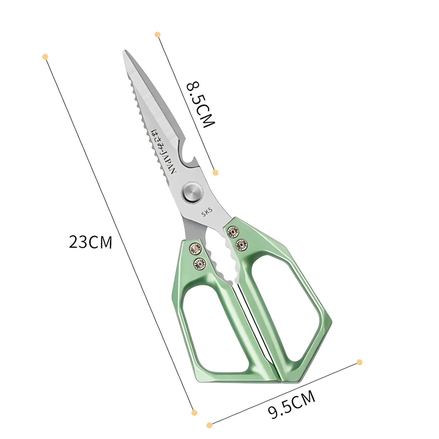 Kitchen scissors with ergonomic handle