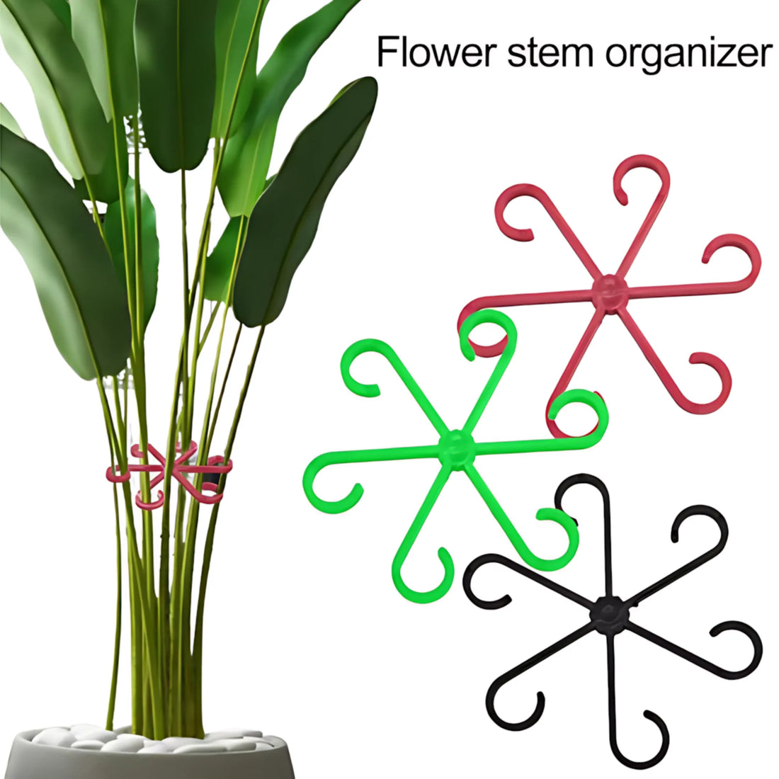 Plant Stem Support - 4PCS Reusable Folding Frame, No-Stake Trellis