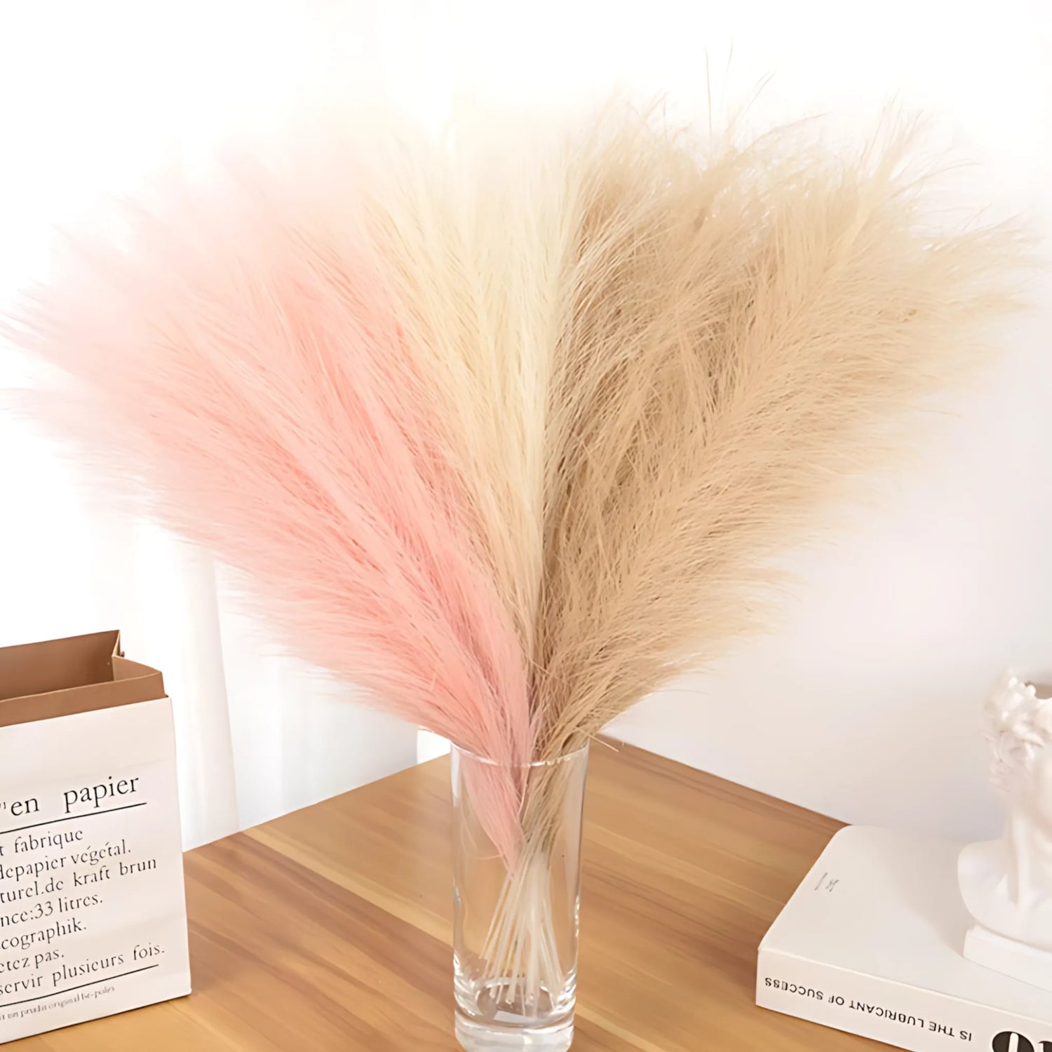 Blue Pampas Grass Dried Flowers