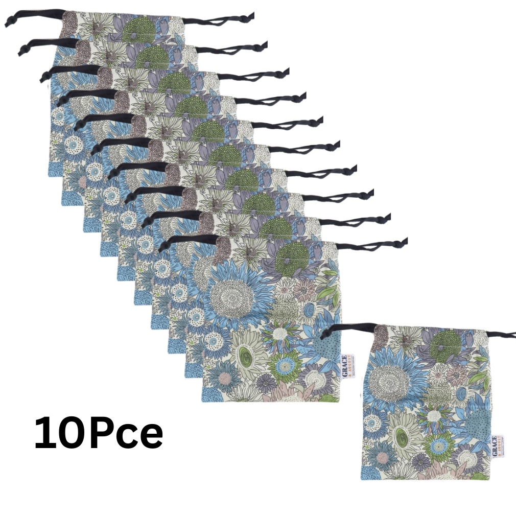 Drawstring Storage Bag - Cottage Garden