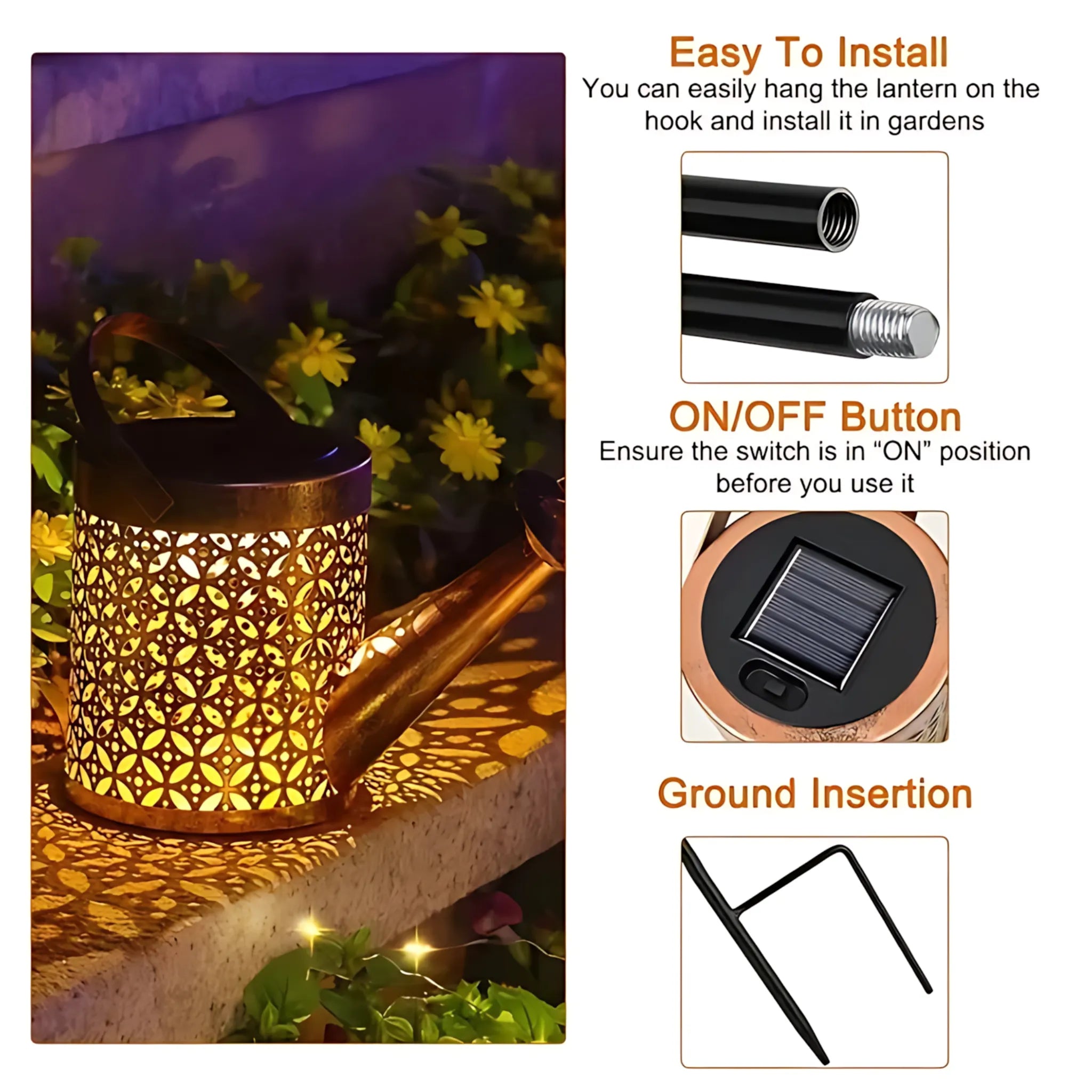 Solar Powered Outdoor Lantern