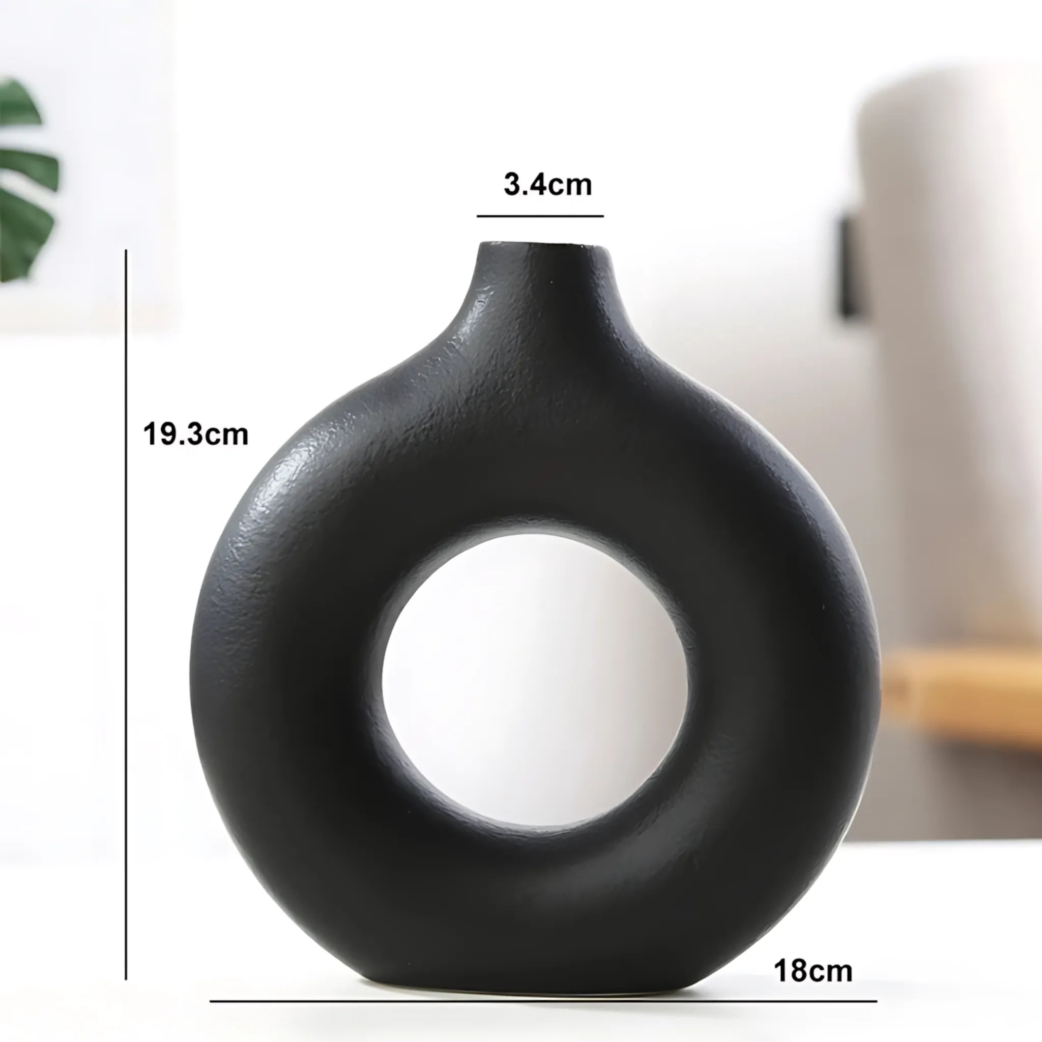 Hollow ceramic vase