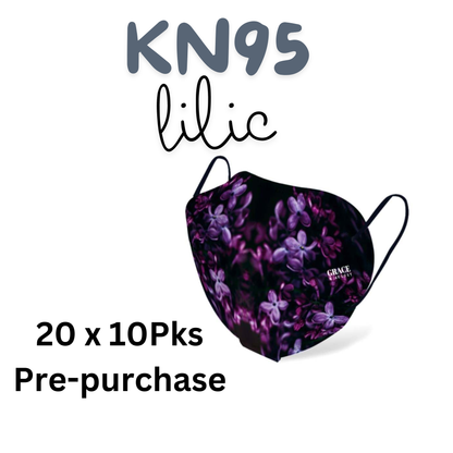 KN95 Disposable Protective Face Masks – Lilac Design (10- per pack)