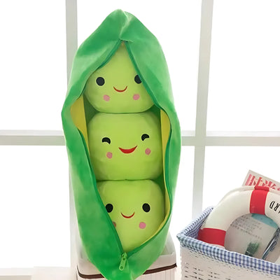 Soft stuffed pea pillow