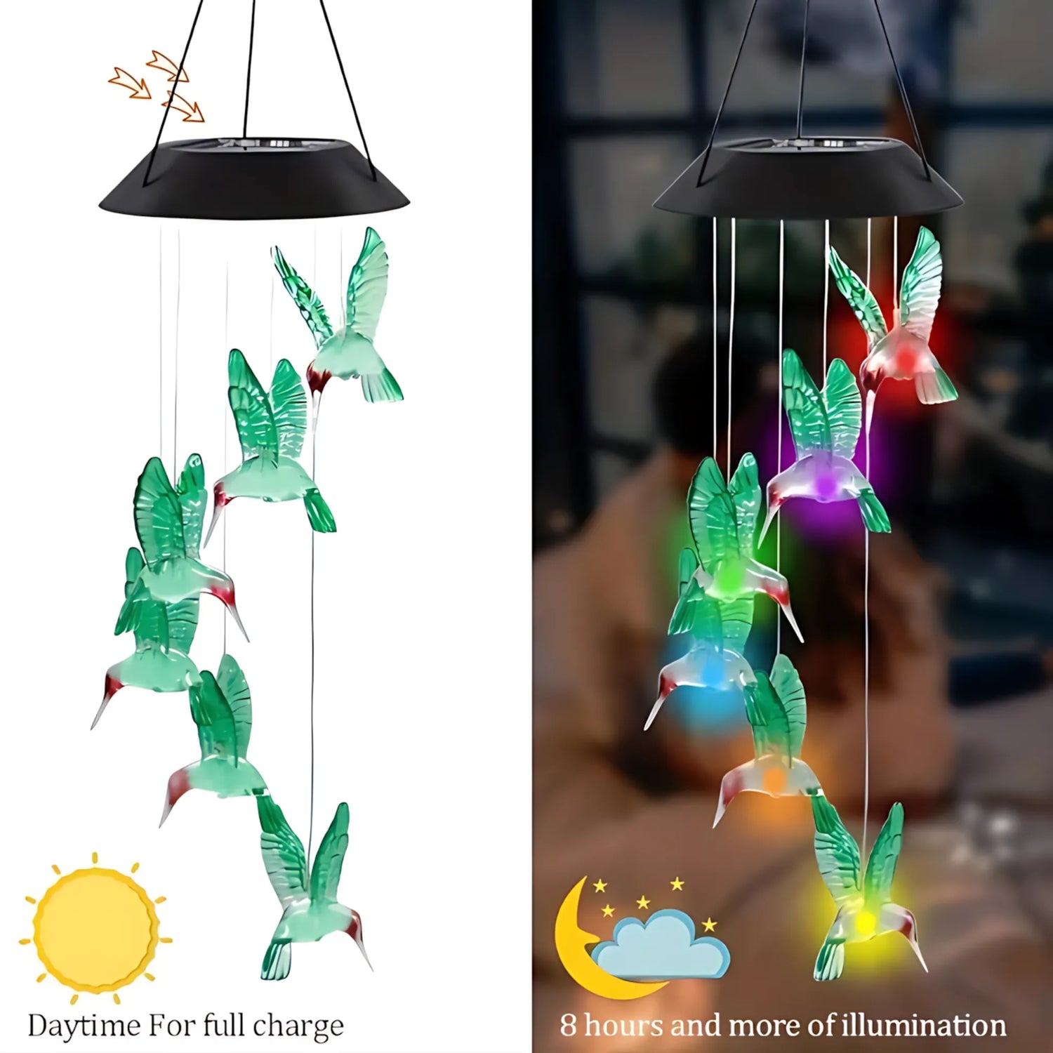 Hummingbird wind chimes