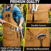 work apron with tool pockets