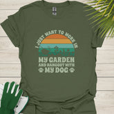 Gardening and dog t-shirt