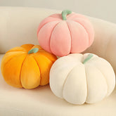 Soft pumpkin throw pillow