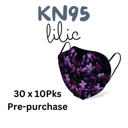 KN95 Disposable Protective Face Masks – Lilac Design (10- per pack)