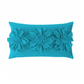 aqua floral cushion
