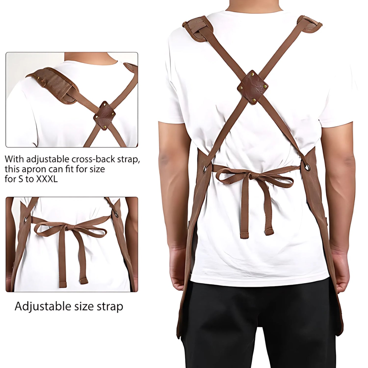 adjustable cross-back apron