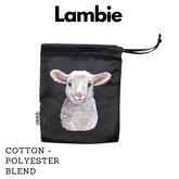 Lamb print drawstring bag
