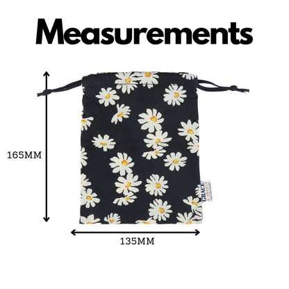 Drawstring Storage Bag - Daisy