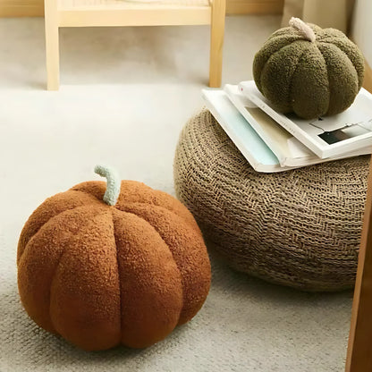 Fluffy pumpkin cushion