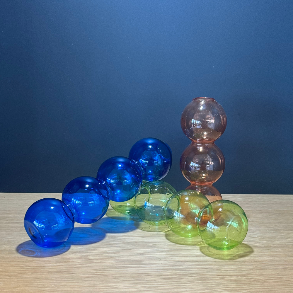 Nordic Glass Bubble Vase |  8 Colour Options | 2 Sizes